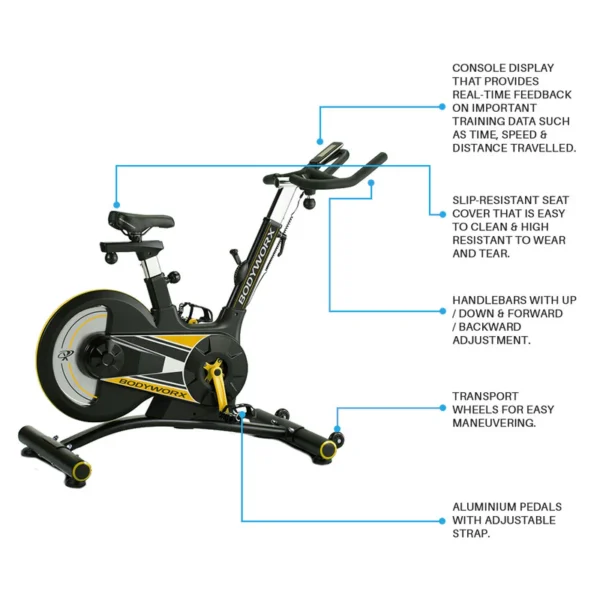 Bodyworx Spin Bike with LCD Performance Monitor - Image 2