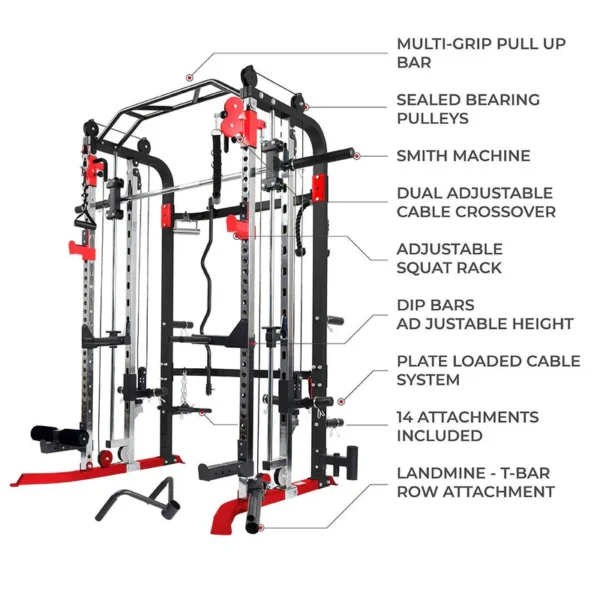 Impact Fitness MF5 Multi Trainer + Attachments + Adjustable Bench - Image 10