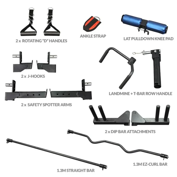 Impact Fitness MF5 Multi Trainer + Attachments + Adjustable Bench - Image 9